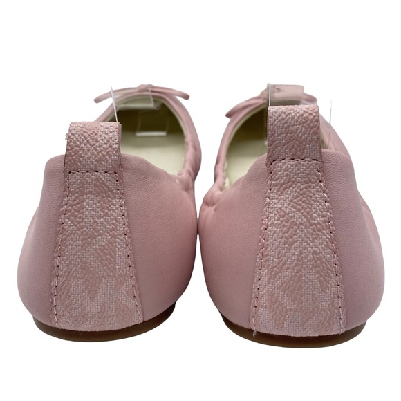 Michael Kors Women's Flats Juliette Pink Leather Ballet Slip On Designer NEW - Picture 7 of 11